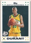 KEVIN DURANT 2007/08 TOPPS #2 RC ROOKIE CARD WHITE SEATTLE SUPERSONICS MINT SP