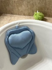 17x17in Bath Pillow Air Mesh Fabric with Suction Cups Tub Head Neck Back Support