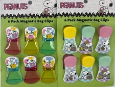 Peanuts - Snoopy Spring Flowers Magnetic / Bag Clips - 6 pack