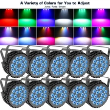 270W PAR Lights RGBW+UV 18 LED Stage Lighting for DJ Disco Party Club Show DMX
