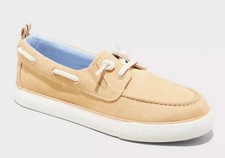Cat Jack Boys Reece Slip On Boat Shoes Beige Casual Comfort Size 1