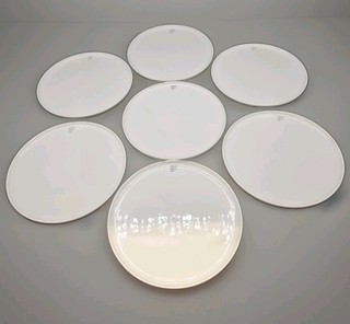 7 x small KPM Berlin lab plates diameter 19.5 cm white 1. Wahl H.6