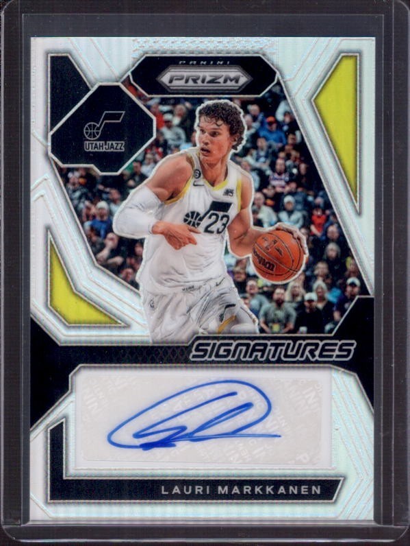 LAURI MARKKANEN 2023-24 Panini Prizm Signatures Silver Prizms Autograph Auto