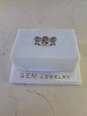VINTAGE CELLULOID 2 RING Jewelry Presentation Box GEM JEWELRY by ALCO