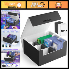 Trading Card Storage Box Case for 1800 Cards, Leather Magnetic Closure, Fits To