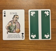 Bob Cousy NBA Boston Celtics Hero Decks Playing Card Queen Of Clubs