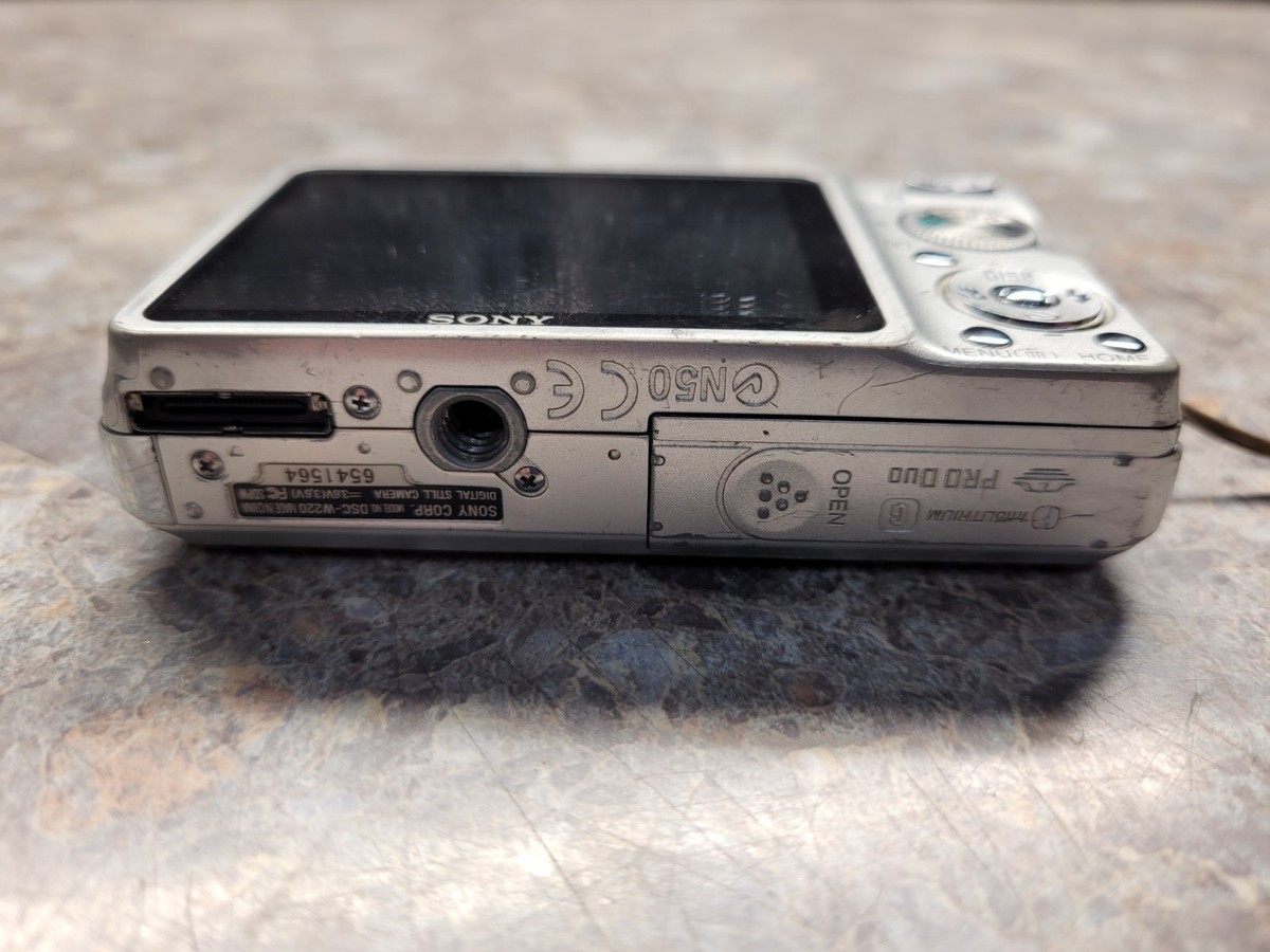 Sony Cyber-shot DSC-W220 12.1MP Digital Camera - Silver for sale 