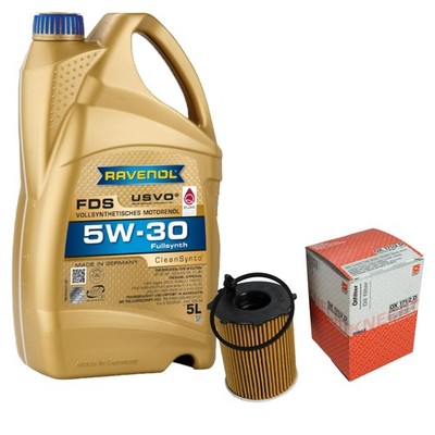 Inspektionspaket 5L RAVENOL 5W-30 für Ford Fiesta VI Transit Courier Kasten