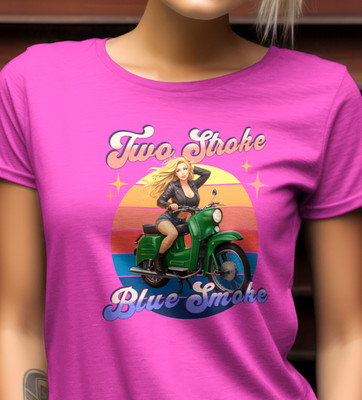 DDR Moped T-Shirt Schwalbe KR 51 Two Stroke Geschenk für Simson Liebhaber Motor