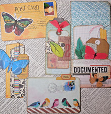 Handmade Ephemera Junk Journal Supplies Scrapbook Mixed Media Bright Colors L2