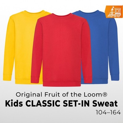 Fruit of the Loom Kids Classic Set-In Sweatshirt   Kinder Pullover Baumwolle
