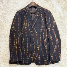 ISSEY MIYAKE MEN 2017 Jacquard Tailored Jacket Size 1 Black EL AGA