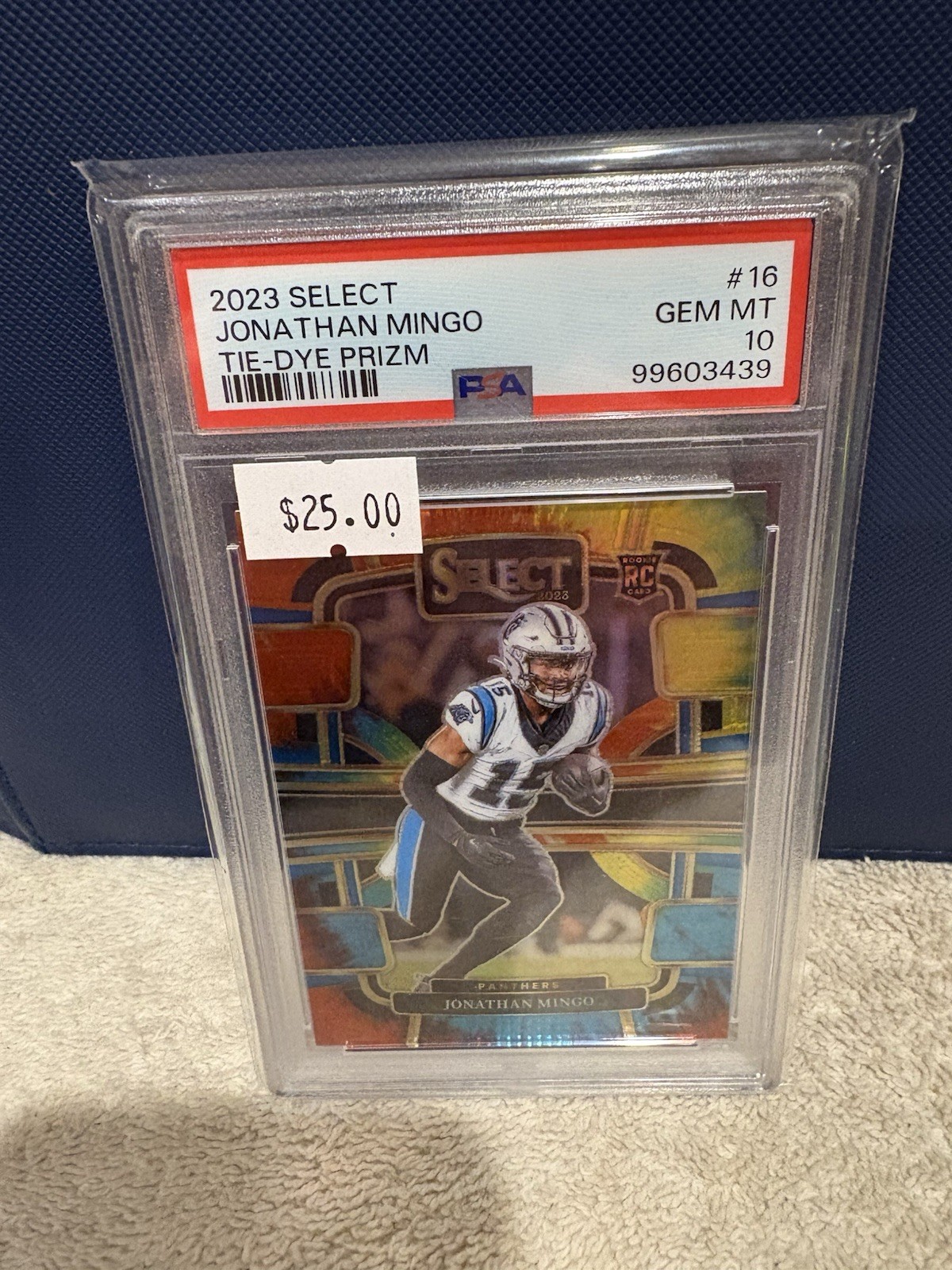 2023 Panini Select - Concourse Jonathan Mingo #16 Tie-Dye Prizm /25 (RC)