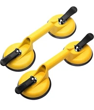 Glass Suction Cups Heavy Duty Aluminum Vacuum Plate Handle Glass Holder Hooks2PK