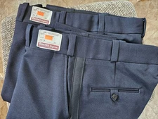 2 NEW Pair Martin's Superior Uniform Pants Navy w/ Black stripe Size 34 unhemmed