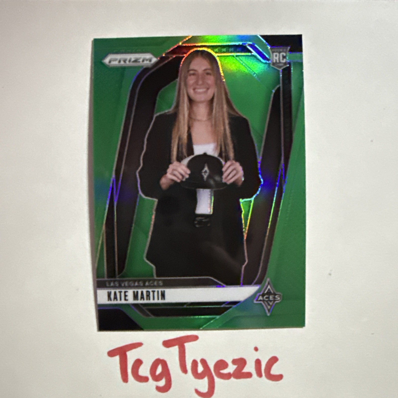 2024 Panini Prizm WNBA Green Prizm Variation Kate Martin #148 Rookie RC