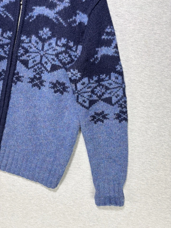 Suéter De Colección Shetland Lana Fair Isle Para Mujer Mediano Rafaella Cremallera Completa Vacaciones Foto 4 de 4