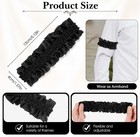Black Satin Ruffle Garter Elastic Thigh Band Armband Gothic Costume Accessory — photo 2