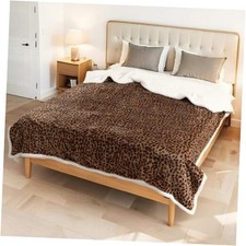 Electric Heated Blanket Throw Size 50"x60" - Dual-Sided with Microplush 