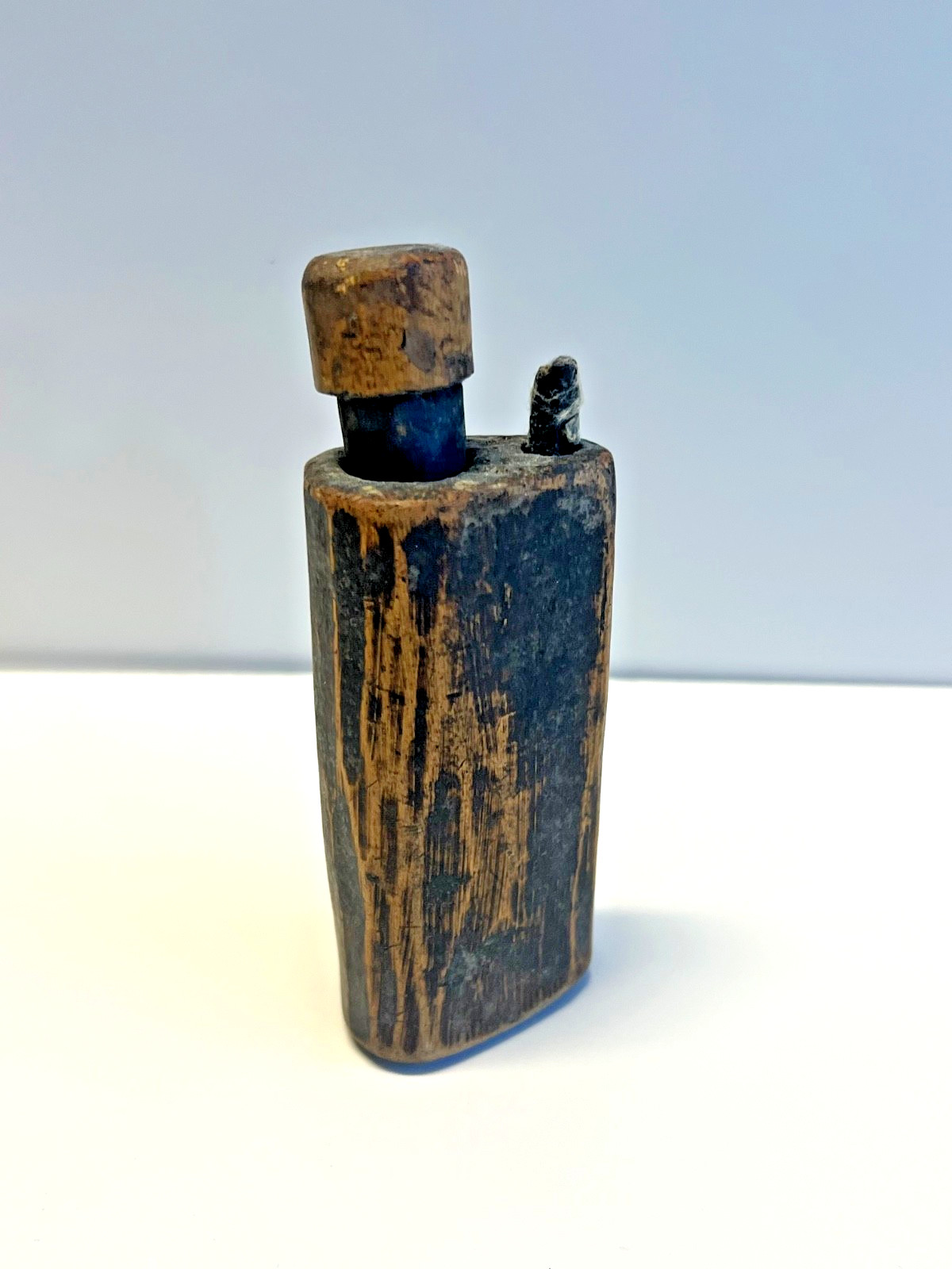 Original Native American Indian Wooden Carved War Paint Holder; Late 1800's; #A1