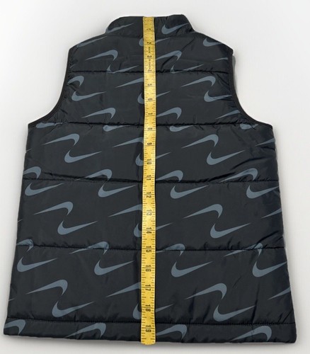 NWT NIKE Girls puffer vest Full Zip Allover Logo Print Size 6-7 NEW - Picture 4 of 7