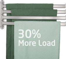 KES Swivel Towel Racks for Bathroom, 19.5" 19.5-Inch 4 Bars , Brushed Finish