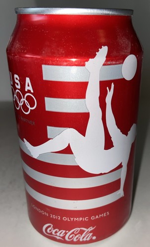 12oz. COKE CAN ( LONDON 2012 OLYMPIC GAMES) EMPTY BOTTOM OPENED 