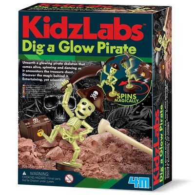 KidzLabs - Dig a Glow Pirat, MINT-Spaß-Lernset für Kinder ab 5+