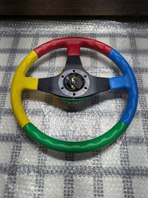 MOMO Benetton Formula 1 Steering Wheel 350mm 4Color Leather JDM NA