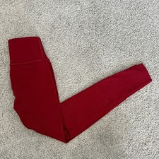 Fabletics SculptKnit High Waisted Compression Leggings Burgundy Womens Medium