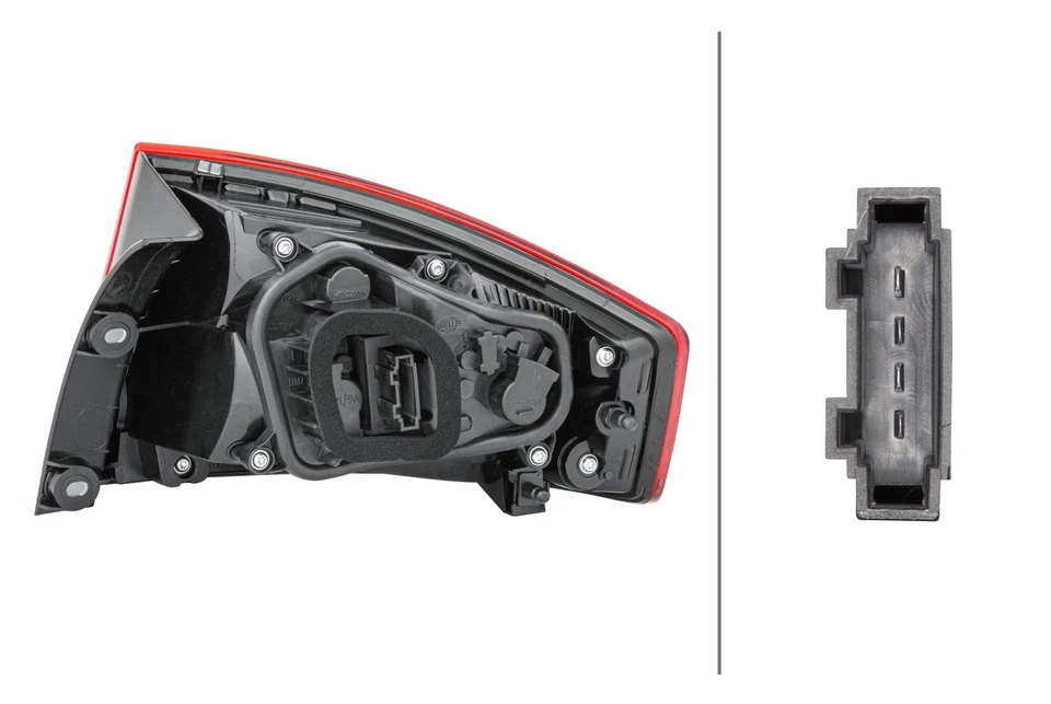 Hella 2SD011 140-051 Rear lamp left external, P21/5W/P21W, glass colour red Foto 2 de 2