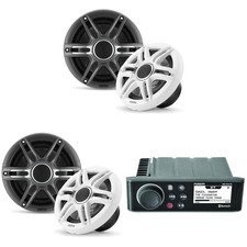 Fusion MS-RA70 Source Unit w/  2 Pair  Clarion CMSP-651-SWG Premium 6.5-inc...