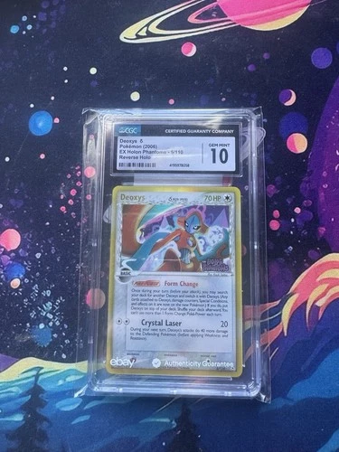 CGC 10 DEOXYS DELTA SPECIES REVERSE HOLO 5/110 EX HOLON PHANTOMS POKEMON 2006