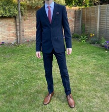 NEXT Navy Blue 2 piece suit 36R slim fit + 30R skinny fit EXCELLENT condition