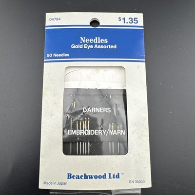 Dritz Gold-Eye Easy Threading Needles, Assorted Sizes