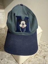 Vintage MICKEY MOUSE M Logo DISNEY Company Goofy's Hat Snapback Adjustable Cap