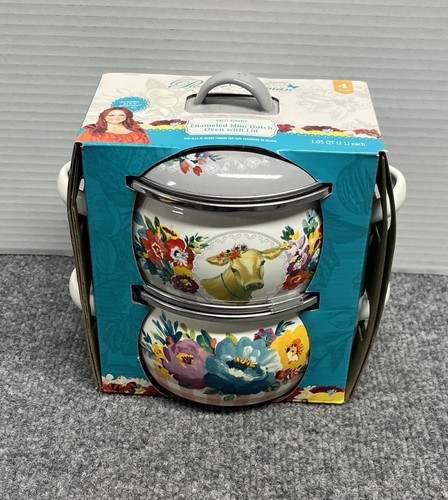 The Pioneer Woman Sweet Romance Enameled Mini Dutch Oven With Lid - Picture 1 of 4