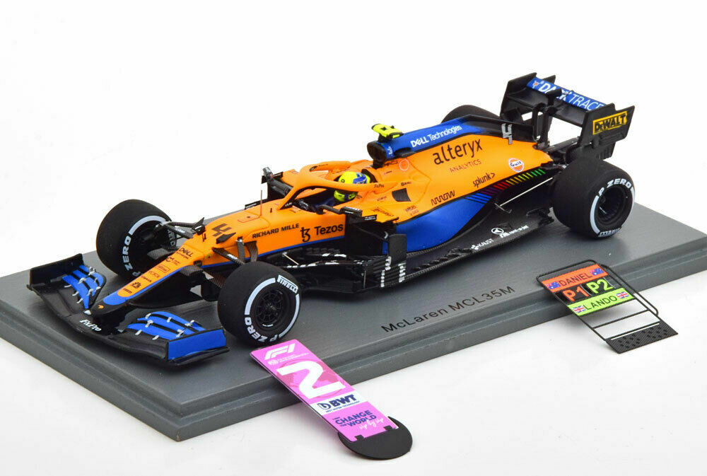 McLaren MCL35M N°4 Norris 2ème GP Italie 2021 Spark S7690 Miniature 1/43