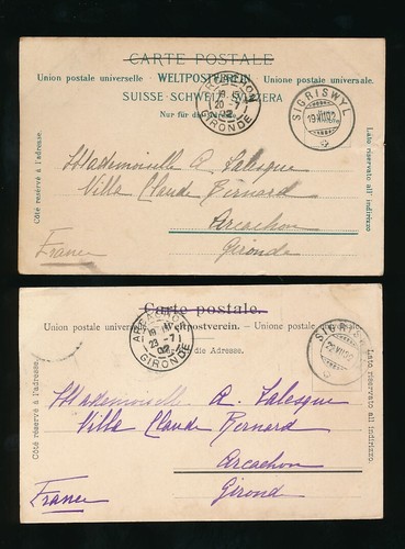 SCHWEIZ 1902 WEHRLI + FOTOGLOB FRÜHE UB PPCs 2 KARTEN GEMMI + GRINDELWALD - Bild 3 von 3