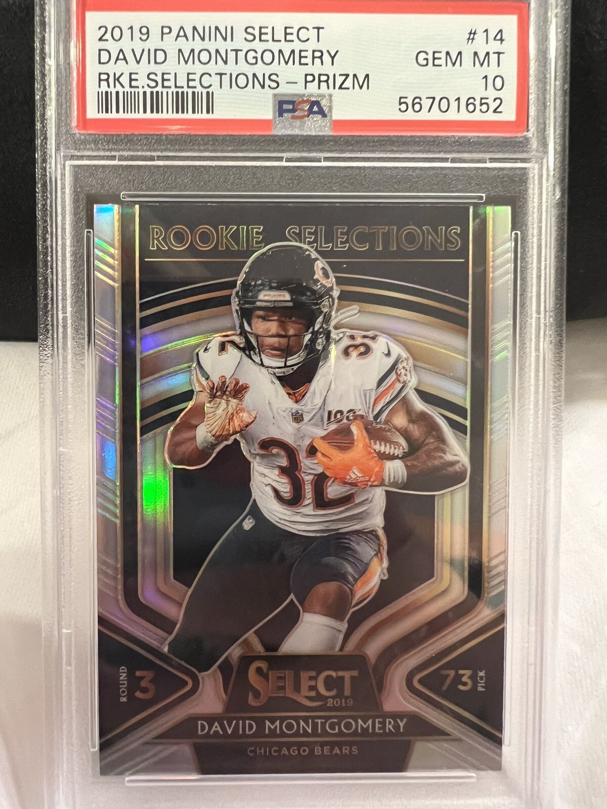 David Montgomery Panini Select Rookie Selections #14 Prizm