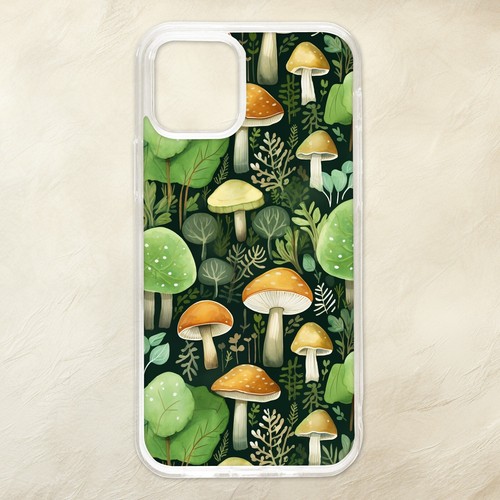 Mushroom Pattern Green Forest Botanical Autumn Fall Phone Case Samsung Galaxy - 第 2/4 張圖片