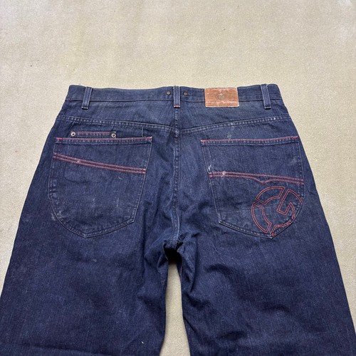 G-Unit Jeans Mens 38x34 Blue Baggy Wide Leg Hip Hop Skater Faded Streetwear Y2K - Picture 6 of 11