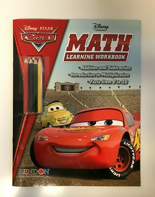 Disney Learning CARS Math Workbook | Addition, Subtraction, Multiplication