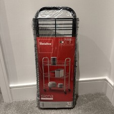 Metaltex Siena 3-Tier Trolley with Wheels - Multipurpose Storage Cart for Home I