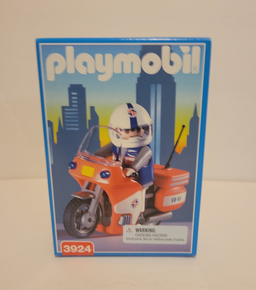 Playmobil 3924 - Ambulance Moto Avec Univers Playmobil - Neuf