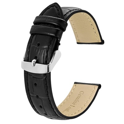 BISONSTRAP Uhrenarmband Armband aus Alligator Geprägtem Leder Lederarmband