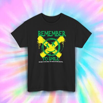 Remember to Smile T-Shirt | Inspirational Graffiti Art Graphic Tee | S-5XL