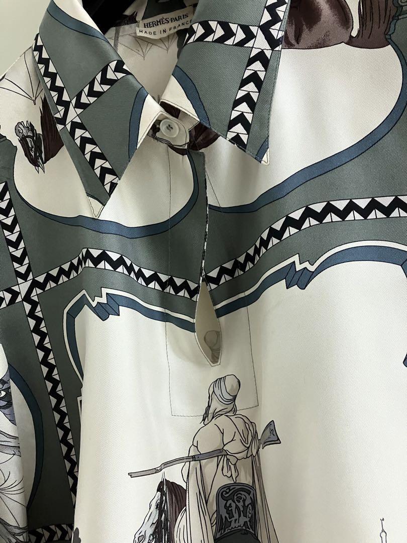 HERMES Tuareg semi-varose silk shirt 36 | eBay HERMES Tuareg semi-varose silk shirt 36 | eBay