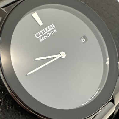Citizen Eco-Drive Men's Axiom Black Leather Band 40mm Watch AU1065-07E