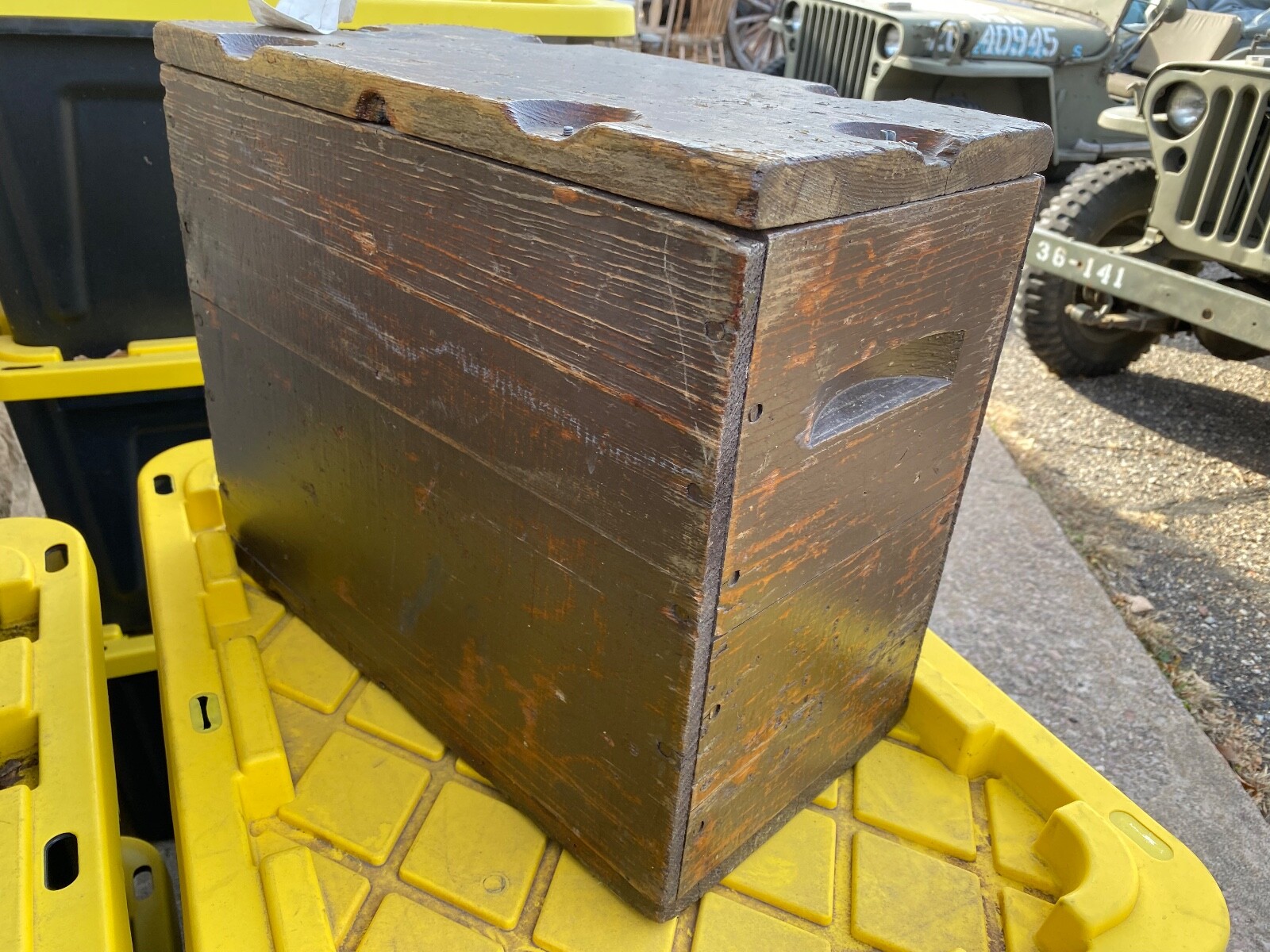WWII Original US Wooden Ammo Crate .50 cal 350 rounds BoxOriginal Paint eBay